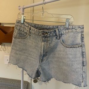 Alexander Wang denim cutoff shorts
